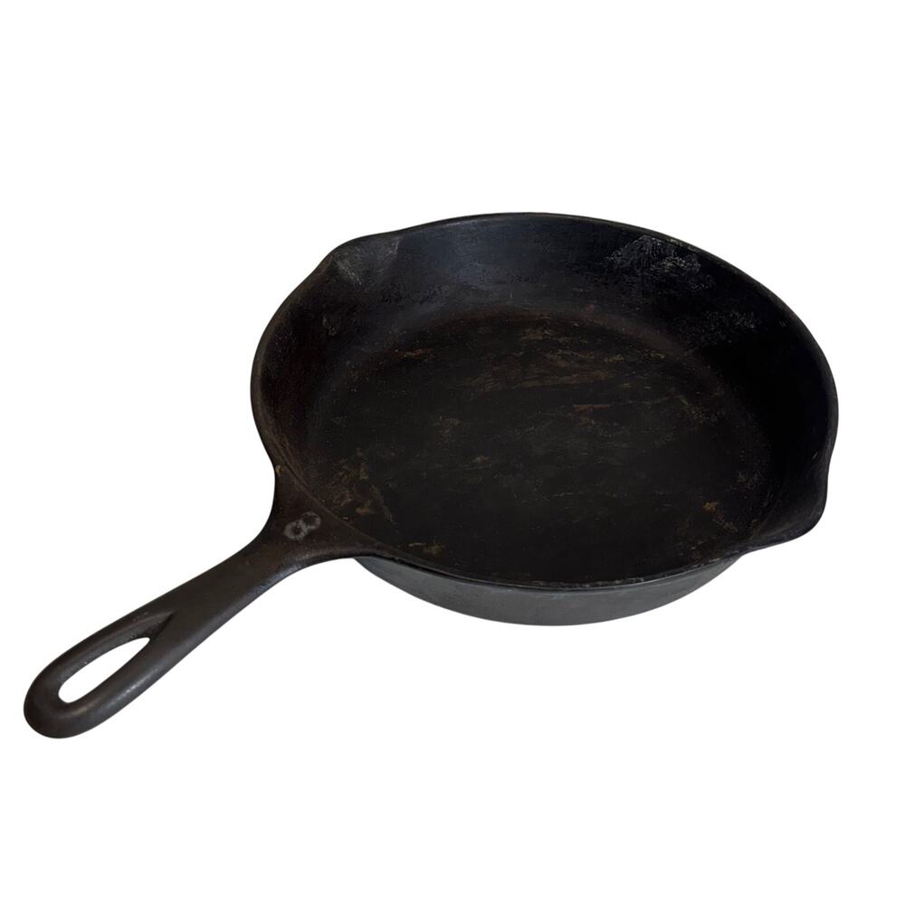 Vintage 10" Cast Iron Wagner Ware -0- Sidney Skillet #8